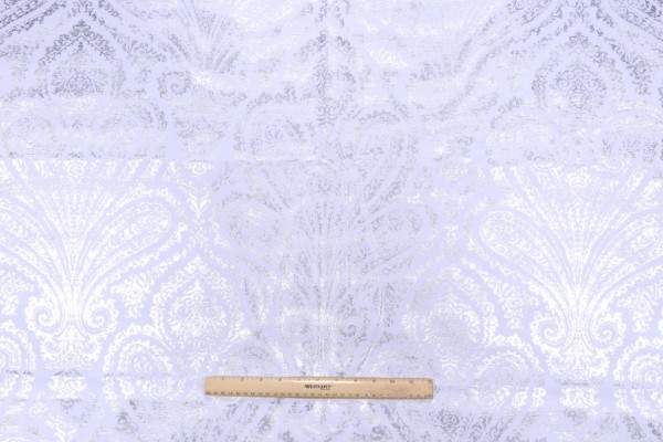 Click for 4.13 Yards Waverly Paisley Aglow Printed Drapery Fabric in Frost Waverly Paisley Aglow Printed Drapery Fabric in Frost