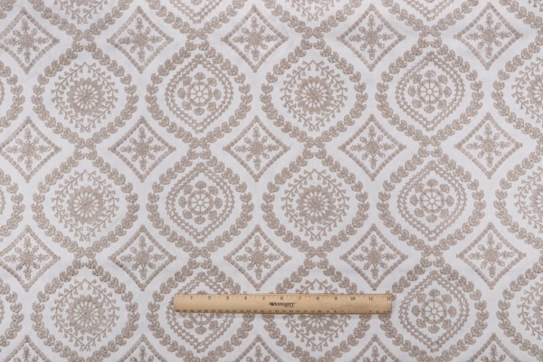Ellen Degeneres Alaro Emb Drapery Fabric in Twine
