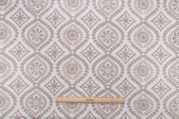Ellen Degeneres Alaro Emb Drapery Fabric in Twine