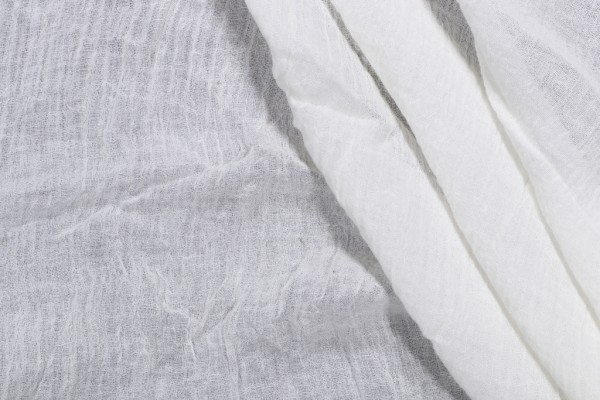Old World Weavers Solid Sheer Drapery Fabric in Snow