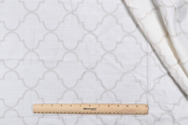 Westbury Trelliage Printed Linen Blend Drapery Fabric