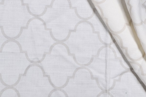 Westbury Trelliage Printed Linen Blend Drapery Fabric