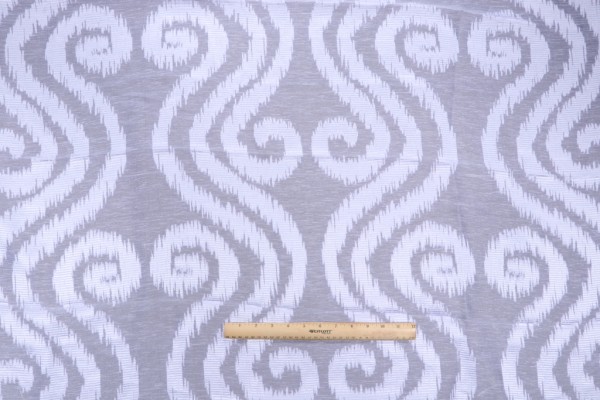 1 Yard Alhambra Kyle Sheer Drapery Fabric in White