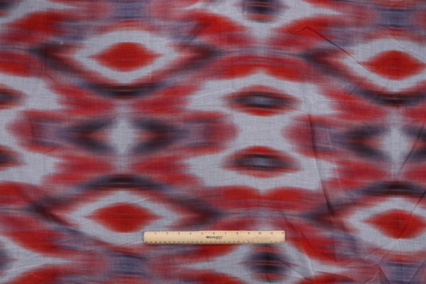 1 Yard Lelievre Paris Calypso Sheer Drapery Fabric in Coquelicot