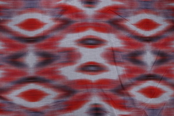 1 Yard Lelievre Paris Calypso Sheer Drapery Fabric in Coquelicot