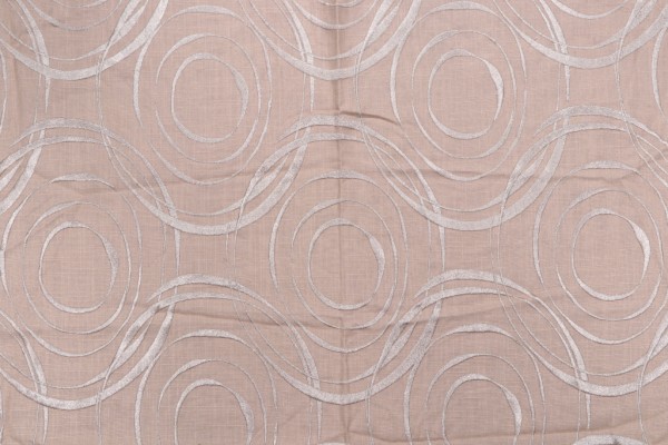 Alhambra Ayles Embroidered Drapery Fabric in Beige