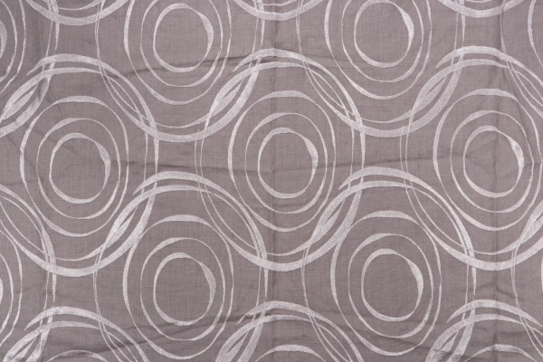 Alhambra Ayles Embroidered Drapery Fabric in Silver Taupe