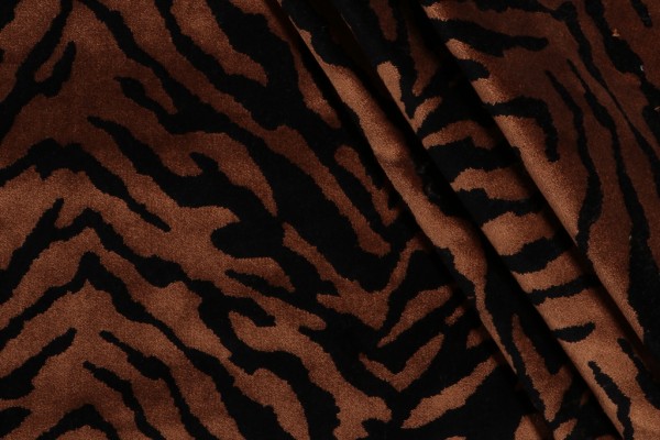 Hamilton Liam Velvet Upholstery Fabric in Ginger 