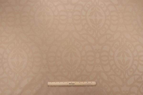 Medallion Woven Drapery Fabric in Cognac