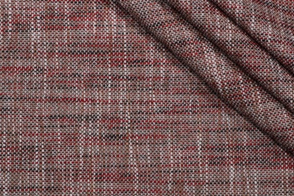 Tweed Woven Upholstery Fabric in Ruby