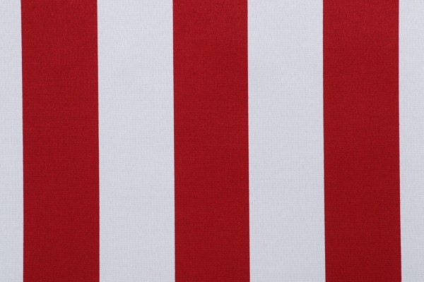 PK Lifestyles Canopy Stripe Printed Polyester Outdoor Fabric in Cherry