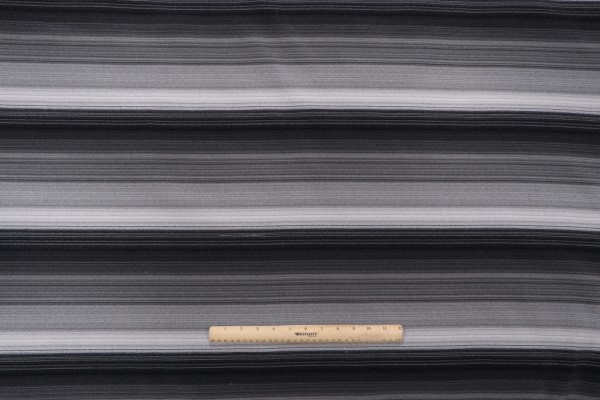 Stripe Brushed Decorator Fabric in Granite