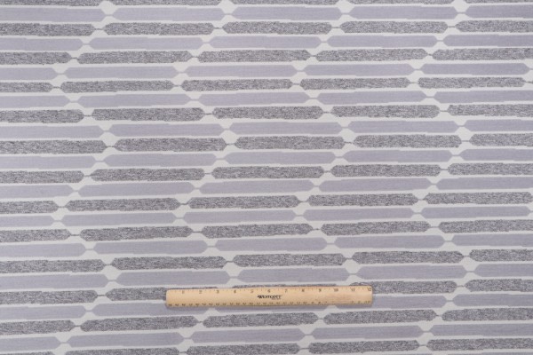 Stripe Woven Chenille Upholstery Fabric in Dove