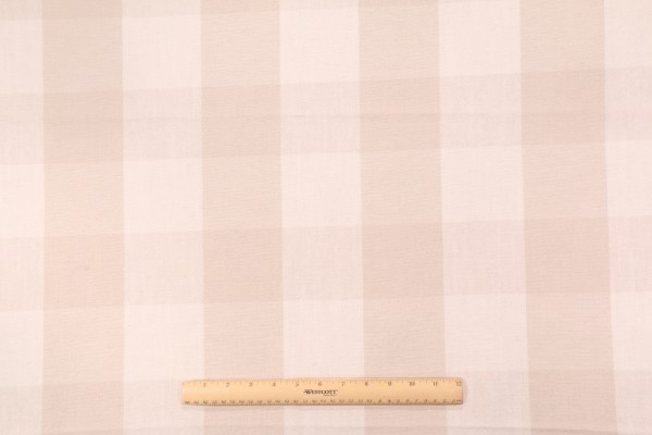 Ellen Degeneres Claiborne Check Woven Upholstery Fabric in Linen