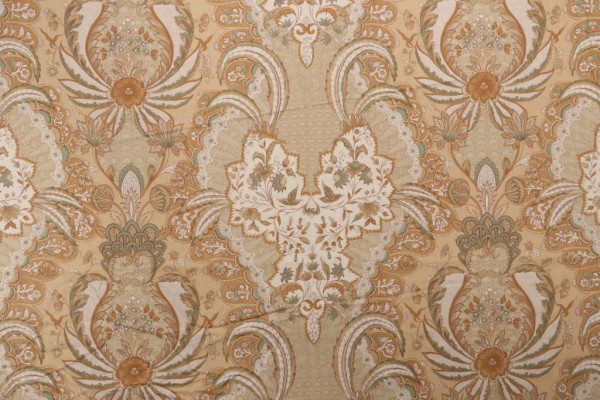 Fonthill Persan Printed Cotton Drapery Fabric in Ivory/Multi