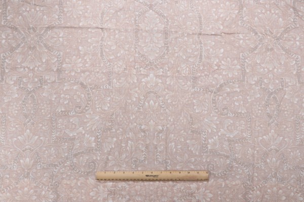 Grey Watkins Calais Printed Linen Blend Drapery Fabric in Beige