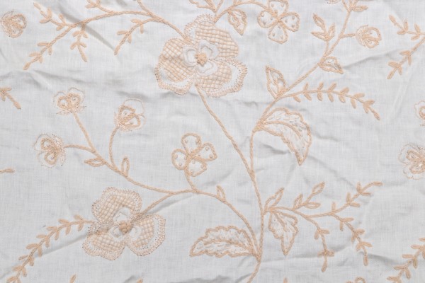 Click for 1.25 Yards Grey Watkins Kamala Embroidered Drapery Fabric in Cream Grey Watkins Kamala Embroidered Drapery Fabric in Cream