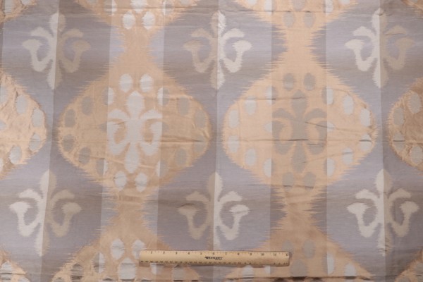Grey Watkins Angel Of Longevity Printed Drapery Fabric in Cameo/Grey/Taupe