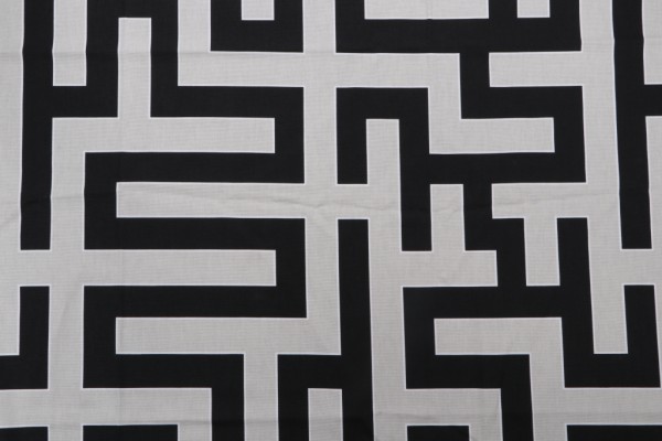 Click for 1.25 Yards Grey Watkins Long Garden Printed Cotton Drapery Fabric in Oyster/Black Grey Watkins Long Garden Printed Cotton Drapery Fabric in Oyster/Black