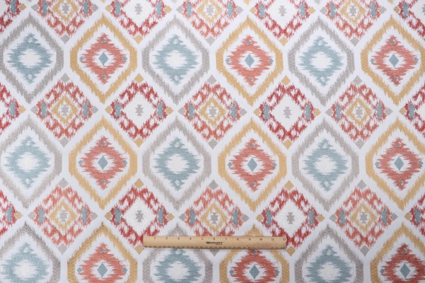 Valiant Fabrics Anali Embroidered Drapery Fabric in Spice 