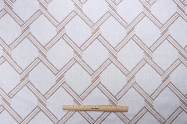 Valiant Fabrics Cairo Embroidered Drapery Fabric in Natural 
