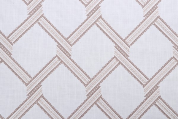Valiant Fabrics Cairo Embroidered Drapery Fabric in Natural 