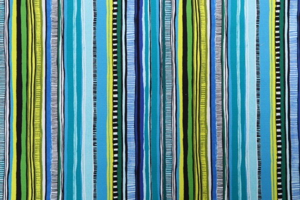 Kaufmann Power Stripe Printed Cotton Drapery Fabric in Fiesta 