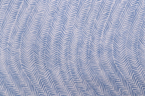 Sample of Kaufmann Intoxicating Printed Cotton Drapery Fabric in Blue 