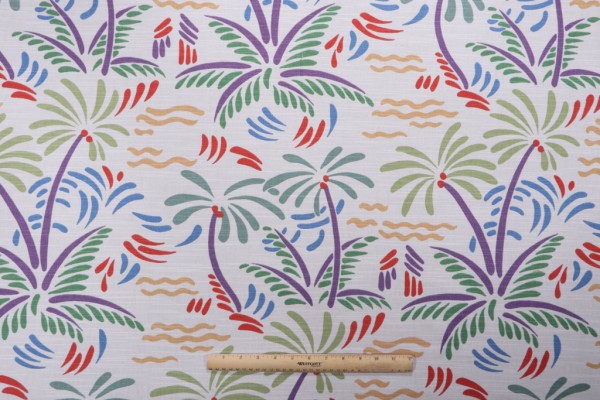 Sample of Kaufmann Excursion Printed Cotton Drapery Fabric in Confetti 
