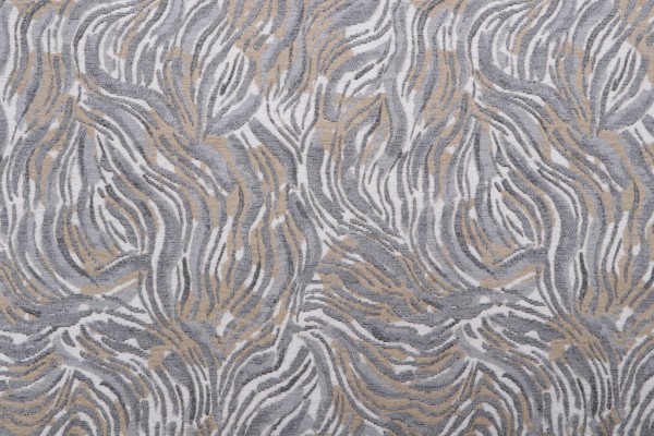 Golding Tigress Woven Chenille Upholstery Fabric in Silver 