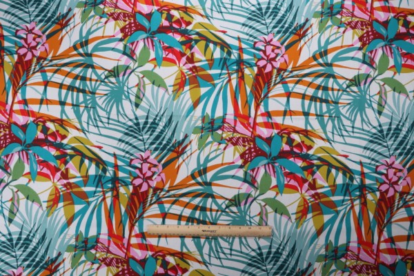 Stof France Poerani Printed Cotton Drapery Fabric in Multicolore 