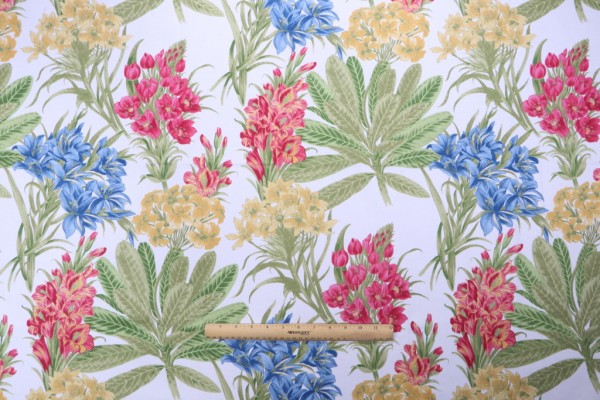 Stof France Cannas Printed Cotton Drapery Fabric in Multicolore 