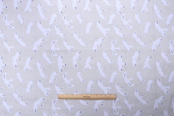 Click for Stof France Mouette Printed Cotton Twill Drapery Fabric in Naturel  Stof France Mouette Printed Cotton Twill Drapery Fabric in Naturel