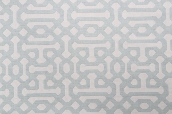 Sunbrella Fretwork Woven Solution Dyed Acrylic Outdoor Fabric in Mist 