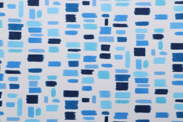PK Lifestyles Color Tabs Printed Polyester Outdoor Fabric in Marine 