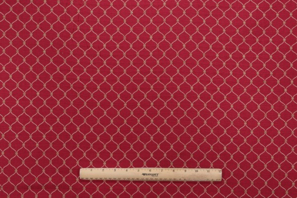 Scalamandre Metro Woven Drapery Fabric in Red