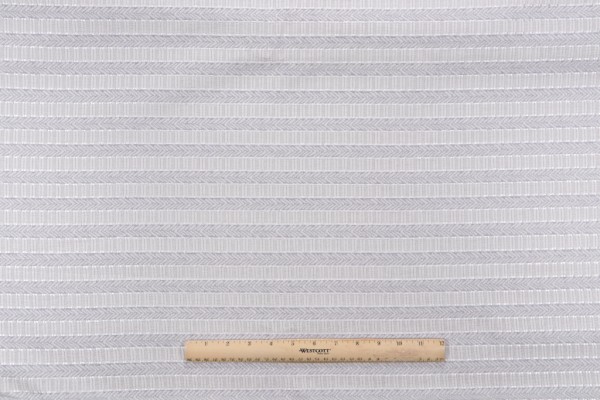 Waverly Admiral Stripe Woven Chenille Upholstery Fabric in Nickel