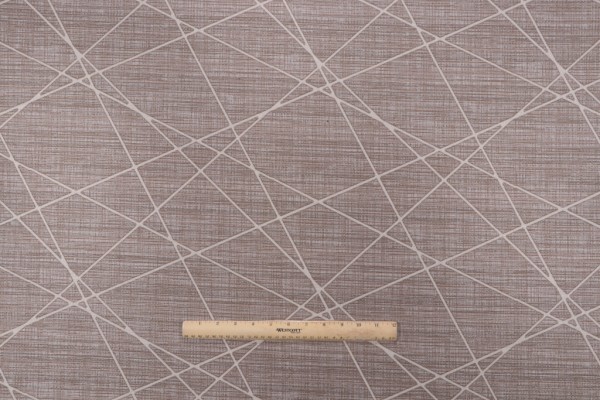 Geo Fret Woven Upholstery Fabric in Rosewood