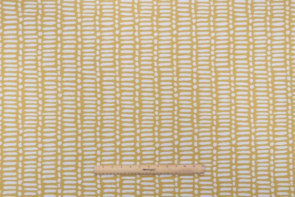 Premier Prints Deja Printed Polyester Outdoor Fabric in Spice Yellow 