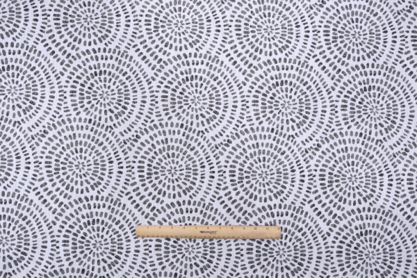 Premier Prints Cecil-Slub Canvas Printed Cotton Drapery Fabric in Raven 