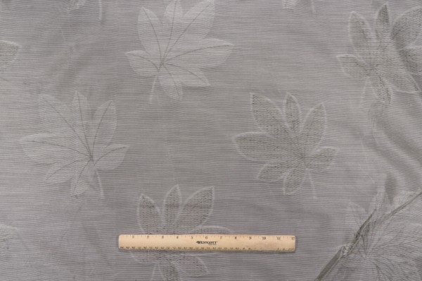 Scalamandre Falling Leaves Sheer Silk Drapery Fabric in Green