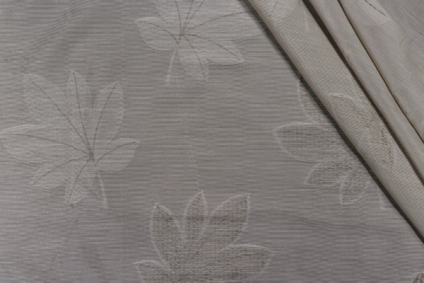 Scalamandre Falling Leaves Sheer Silk Drapery Fabric in Green