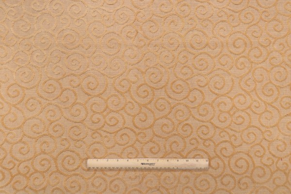 Click for 1 Yard Scalamandre Arabesque Grois Point Velvet Upholstery Fabric in Apricot 1 Yard Scalamandre Arabesque Grois Point Velvet Upholstery Fabric in Apricot