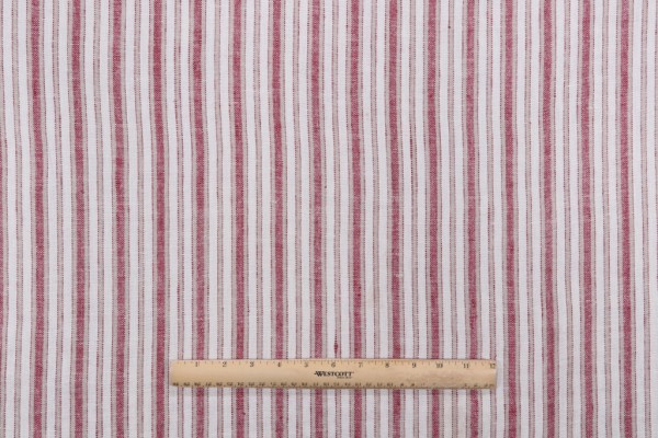 Sample of P Kaufmann Leona Woven Decorator Fabric in Ruby 