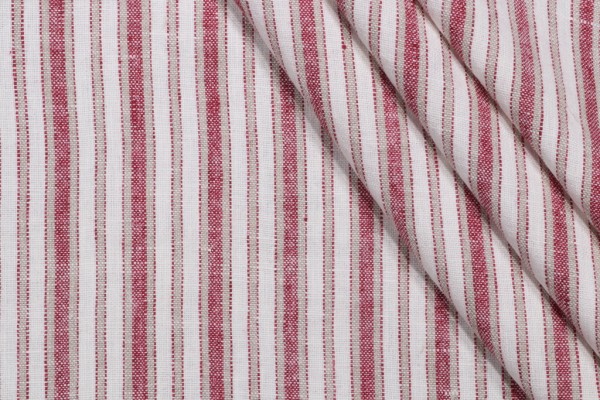 Sample of P Kaufmann Leona Woven Decorator Fabric in Ruby 