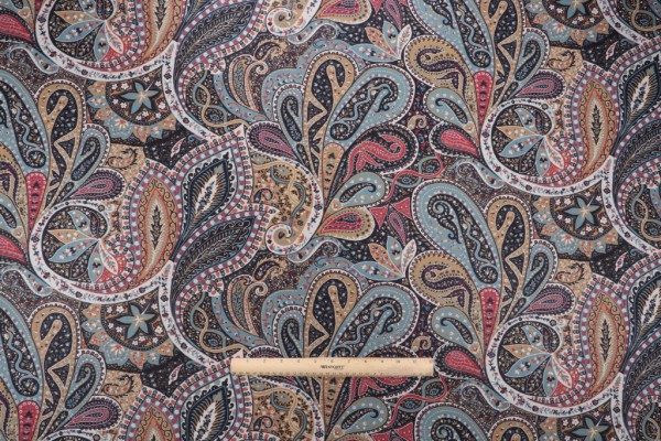 Kaufmann Milos Printed Cotton Drapery Fabric in Lakeland 