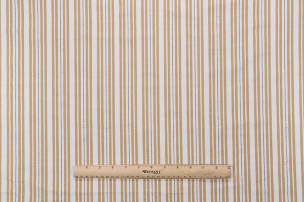 Sample of Kaufmann Murali Stripe Woven Decorator Fabric in Yellow 