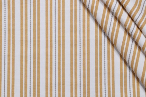 Sample of Kaufmann Murali Stripe Woven Decorator Fabric in Yellow 