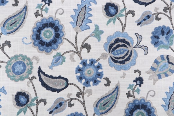 Kaufmann Samira Printed Drapery Fabric in Capri 
