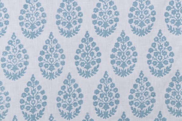 Kaufmann Meera Printed Drapery Fabric in Mist 